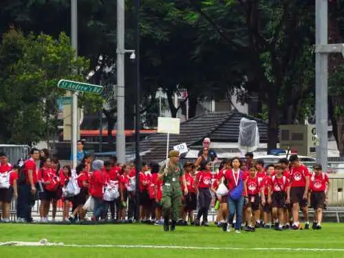 Kids at a school or community event